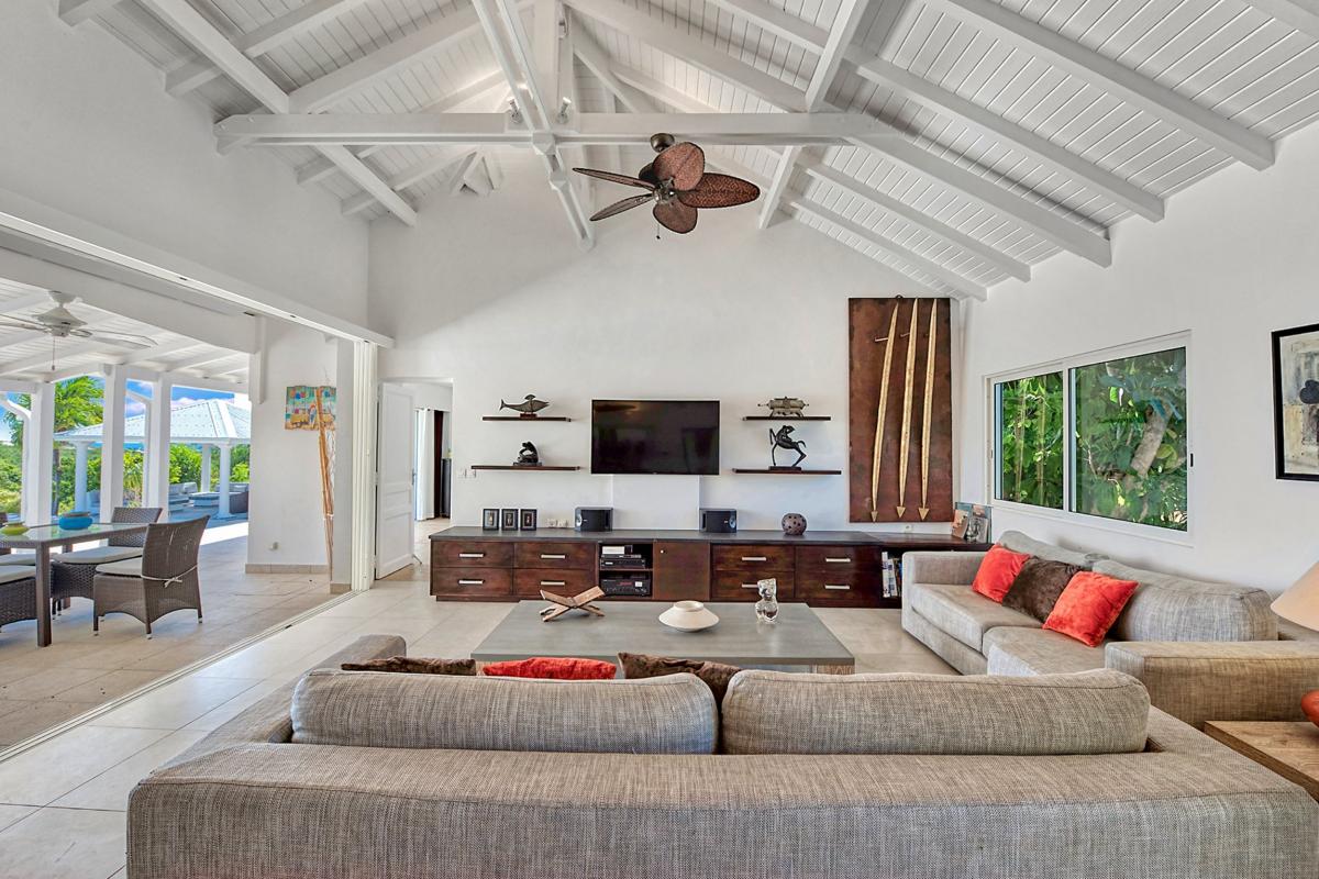 Charming Villa rental St Martin - The living room